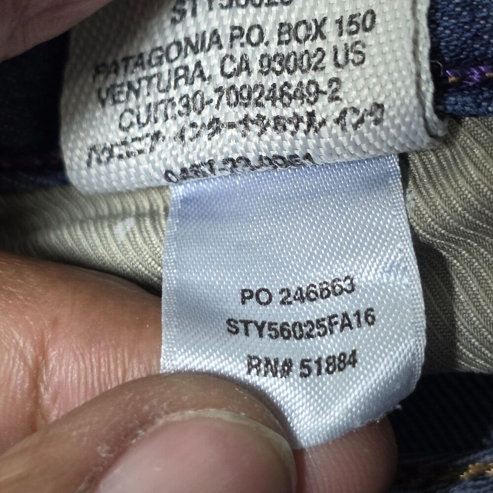 Patagonia Performance Straight Jeans Men 32x32 Dark Wash Stretch Outdoor Casual - Picture 5 of 11